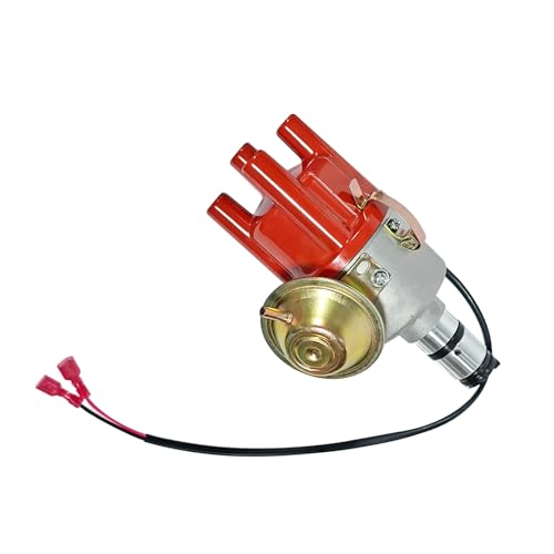 Image of 034 Vacuum Advance Electronic Distributor Red | Fits for VW Bug Bus Ghia Beetle Fastback Karmann Transporter 0231170034EL, 0231170034