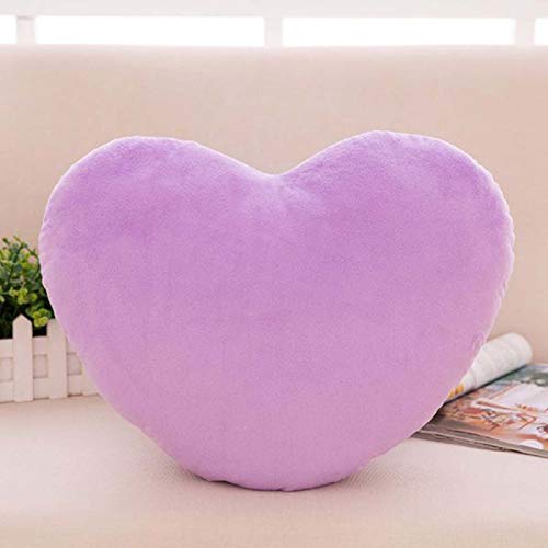 Owill-home Cute Plush Heart Pillow, Heart Shaped Throw Pillow, Soft Heart Plush Pillow Decorative Hearts Pillow Cushion Toy Gift for Girls Valentine's Day Living Room Sofa Home Decor (12in, Purple)