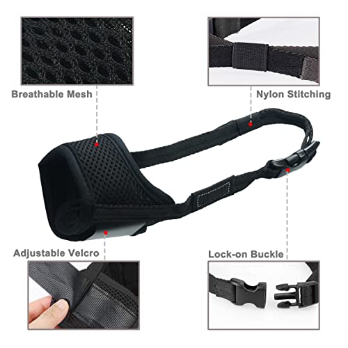 Dog Muzzle Anti Biting and Chewing, with Comfortable Mesh Soft Fabric and Adjustable Strap, Suitable for Small, Medium… - Image 6