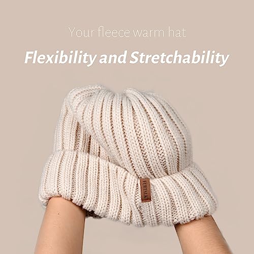 FURTALK Winter Hats for Women Fleece Lined Beanie Knit Chunky Womens Snow Cap2