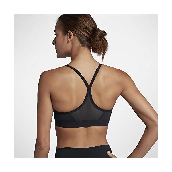 NIKE-Womens-Pro-Indy-Sports-Bra Nike Women's Dri-Fit Indy Training Bra (Black, Small)