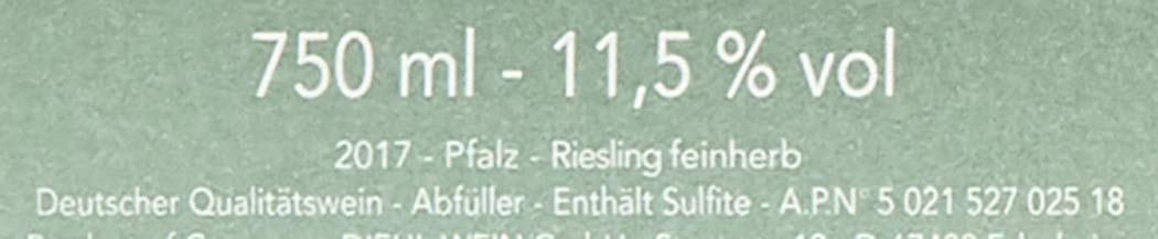 Weingut Diehl Riesling – Halbtrockener, milder Weißwein aus der Wein-Region Pfalz (6 x 0,75l)