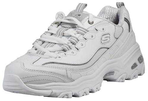 Skechers Women's D'Lites Biggest Fan Sneaker, White, 8...