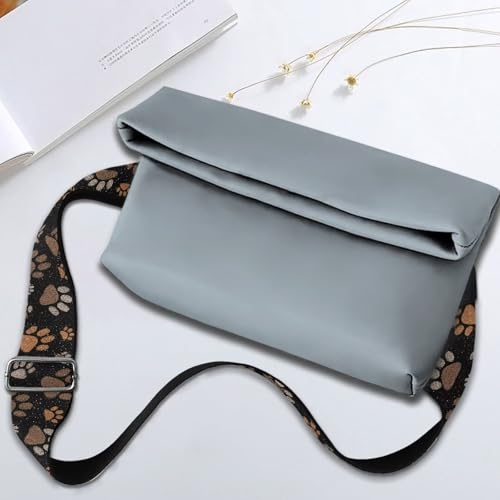 Image of Adjustable Purse Strap for Women, Crossbody Wide Handbag Strap Replacement, Sturdy Bag Strap with Silver Hardware