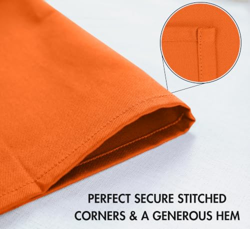 Image of Ruvanti Cloth Napkins Set of 12, Cotton Enrich 18 inchx18 inch - Orange /Fall