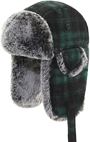 FUOITA Baby Toddler Trapper Hat Kids Dinosaur Adjustable Ushanka Waterproof Winter Aviator Hat for Boys 1T-8T