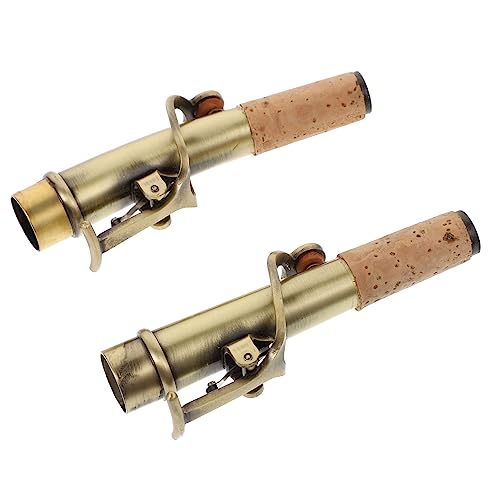 Toyvian 2pcs Sax Neck Collar Saxophone Replacement Part Wooden Saxophone Accessories Copper Saxophone Neck Alto Sax Neck Saxophone Supplies Saxophone Bend Neck Saxophones Major Repair Tool