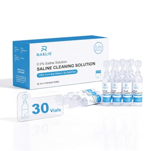 RAELIS 0.9% Saline Solution, 30x5mL Individually Sealed Vials, 150mL Total