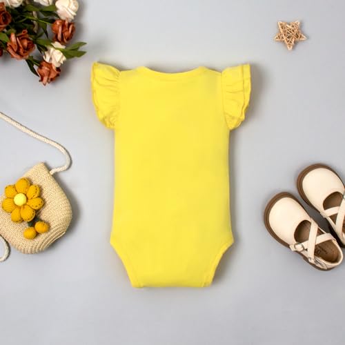 Image of LYSMuch Toddler Baby Girls T Shirt Ruffle Sleeveless Kids Cotton Tshirt Solid Color Blouse