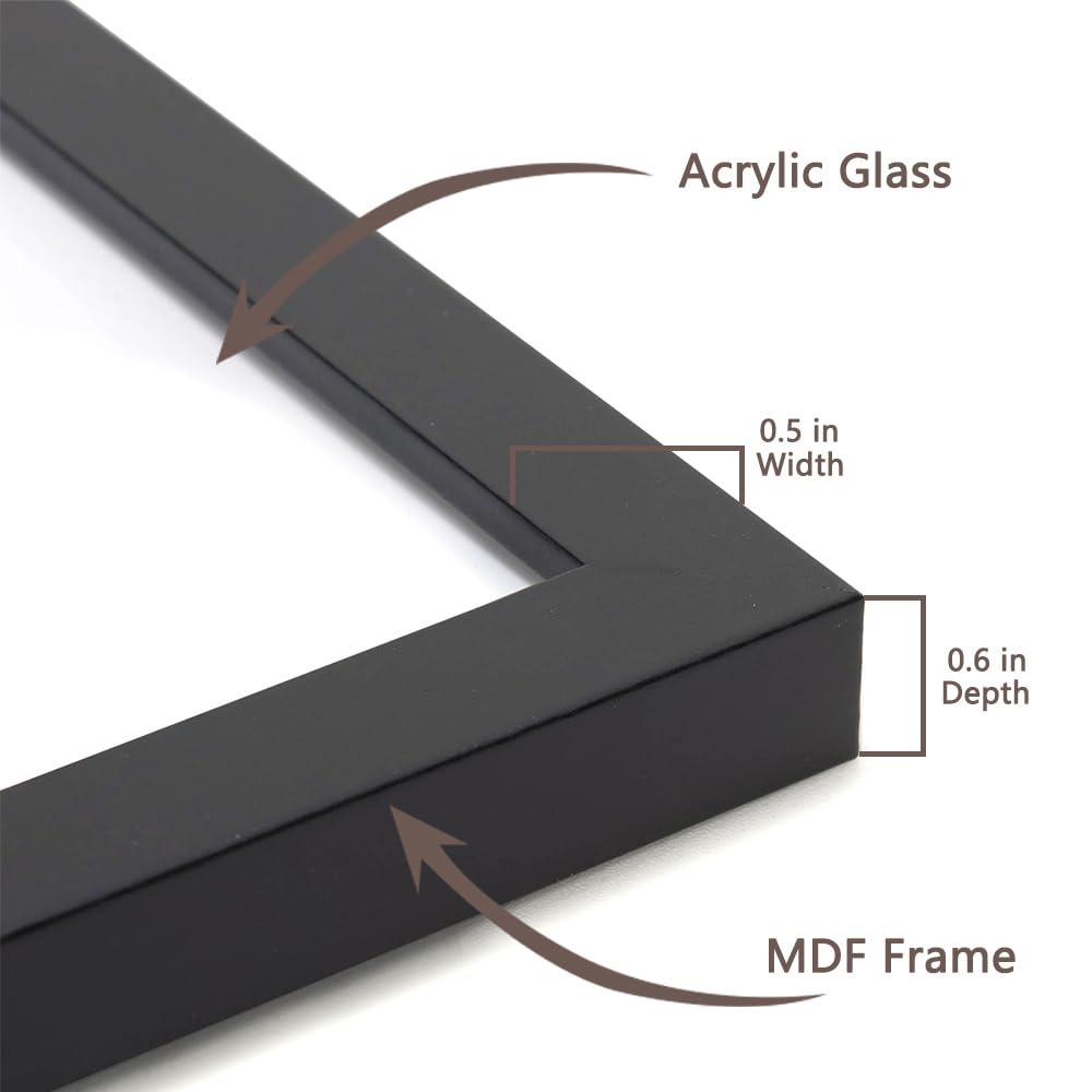 Baoee Black Picture Frame A3,Set of 3, photo frame with acrylic glass, A3 Frame, A3 Poster Frame - Image 4