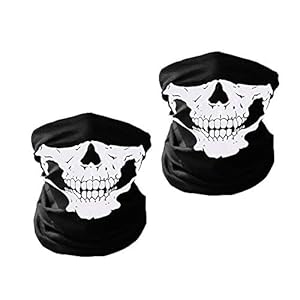 Janzoom Totenkopf Maske Schwarz 2er-Pack