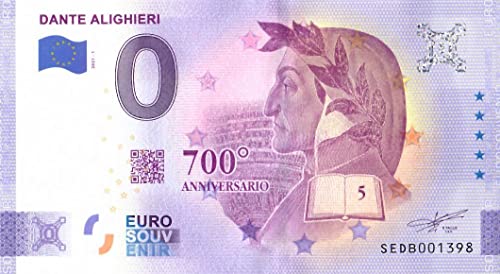 Banconota da 0 Euro Italia 2021 · Dante Alighieri ·