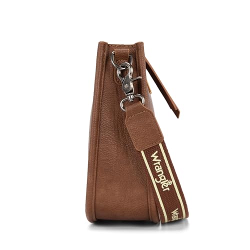 Image of Wrangler Small Crossbody Bag for Women, Mini Shoulder Purse with Adjustable Strap, Vegan Leather Phone Purse