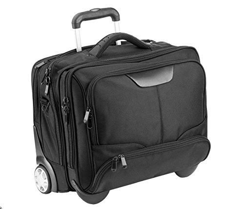 Pilotentrolley Pilotenkoffer Aktentrolley Aktenkoffer Koffer Trolley 47 cm Schwarz Dermata Bowatex Cover
