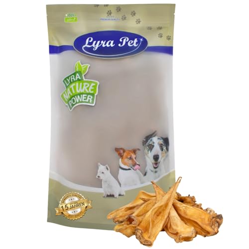 Lyra Pet® 100 Rinderohren ca. 3 kg Leckerli 3000 g Hundefutter wie Pansen Kausnack Ohren