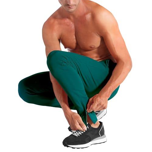 Image of BROKIG Mens Zip Joggers Pants - Casual Gym Workout Track Pants Comfortable Slim Fit Tapered Sweatpants with Pockets