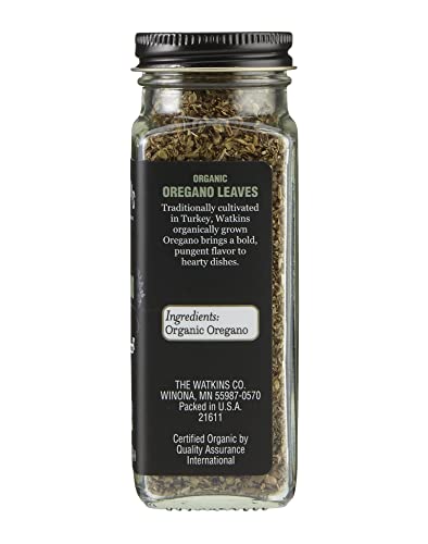 Image of Watkins Gourmet Organic Spice Jar, Oregano Leaves, 0.67 Ounce Jar, 3 Count