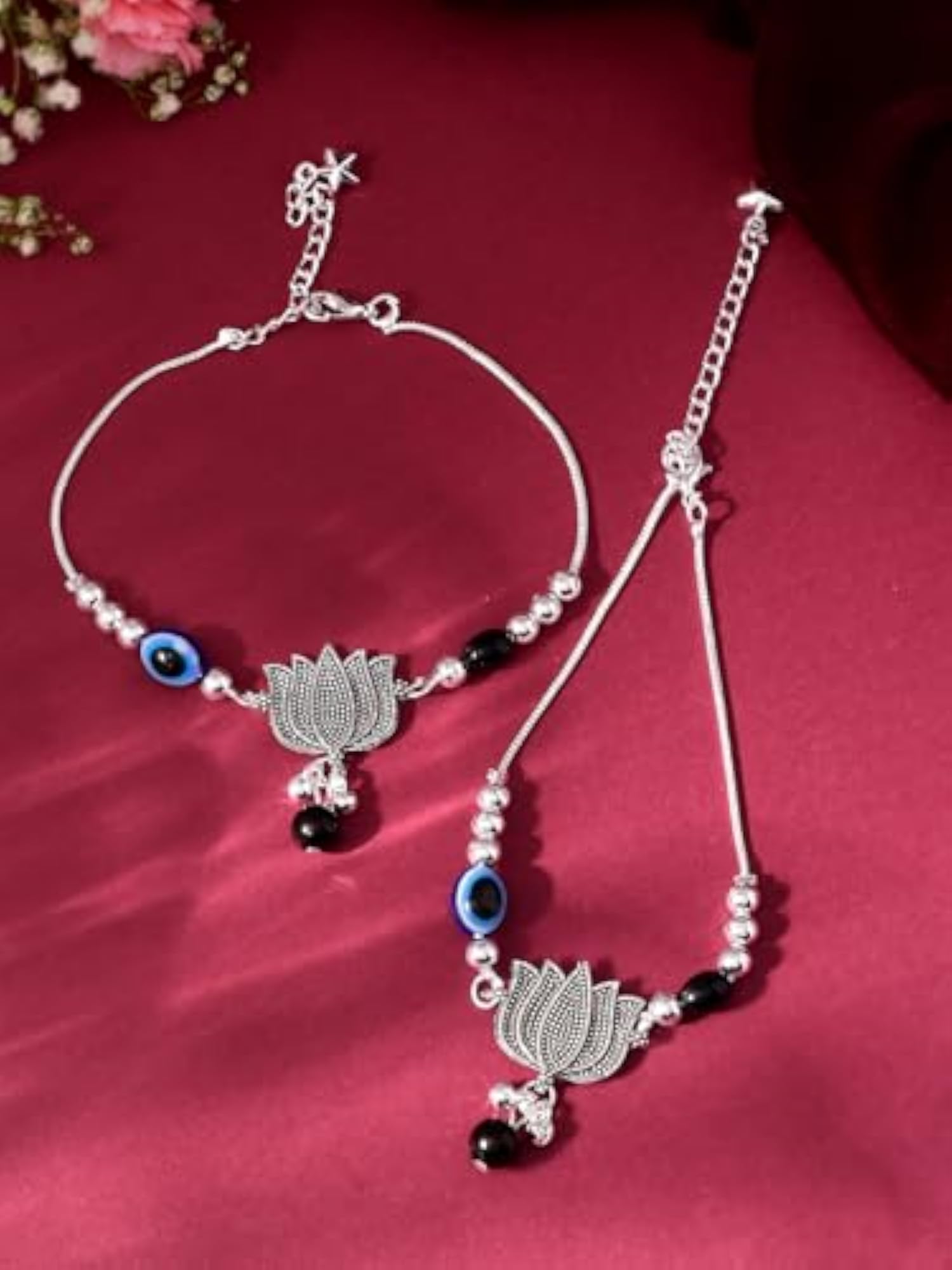 Women's Evil Eye Adjustable Anklet