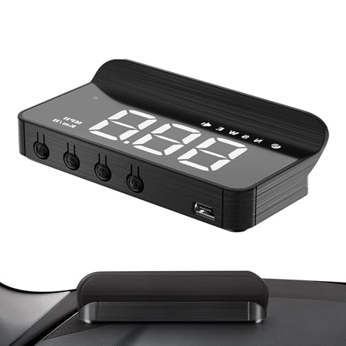 Ushekjnsa Holographic Speedometer | 2024 Update | Digital GPS Speedometer MPH | Motorcycle, Car, Truck, Boat & Bicycle | USB Plug & Play