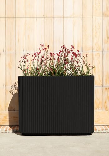 Image of Veradek Demi Series Span Planter - Tall and Wide Outdoor Planter with Shelf