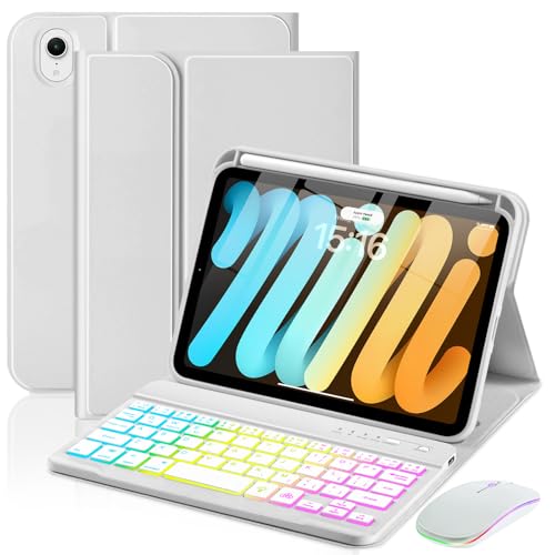 EAMPANG L[{[h}EXtP[X iPad mini 7th(A17 ProA2024)/68.3C`pA7FC{[obNCg O\USB-CL[{[h}OlbgP[X yXbgt iPad mini 6 7p O