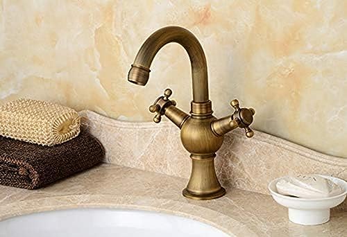 Grifo antiguo para lavabo de baño cromado con diseño retro monomando 3