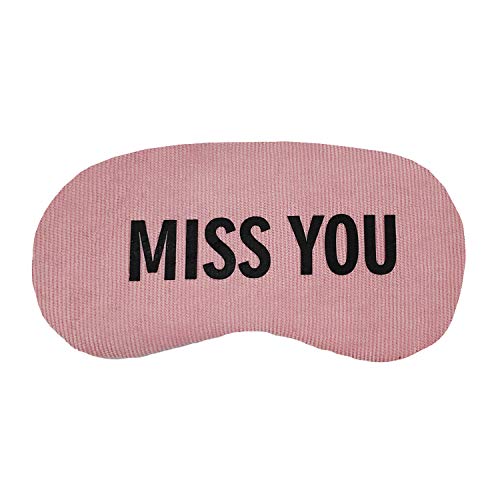 Image of Jenna Cotton Print Cute Sleeping Eye Shade Mask Cover For Insomnia, Meditation, Puffy Eyes And Dark Circles (MissYou Pink)
