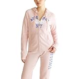 Aero Logo Full Zip Hoodie- Arches- Aero 1987 NY, Silver Pink, XS