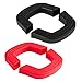 Maniglia Pentola Pentola Calda Impugnatura Silicone Supporto Manico Caldo Supporto di Manico Caldo in Silicone Silicone Supporto per Wok Ghisa,Padelle,Piastre,Mini Manico,(Rosso e Nero,2 Paia)
