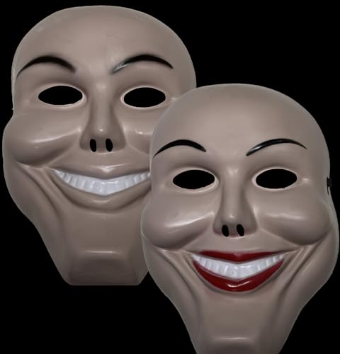 2 Pcs The Purge Mask Smile Mask Horror Eradicate Killer Anarchy Halloween Party Scary Masks