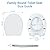 Soft Close Round Toilet Seat with Toddler Seat, Fits Adult & Child, Non-Slip, White