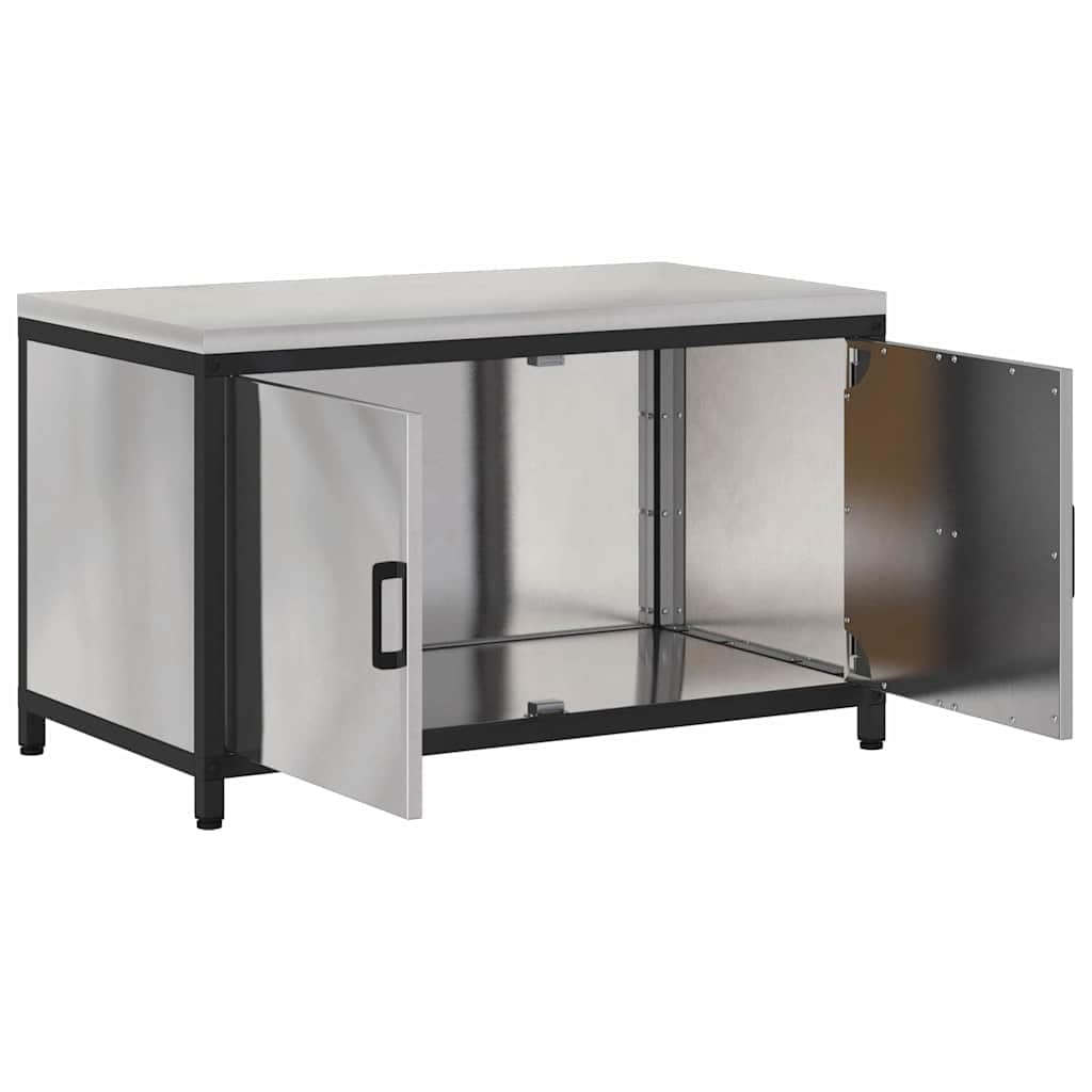 Küchenregal Silber, 60x50x92 cm, robuster Stahl, mit Brett-Regalen, für Esszimmer, Lagerung und Organisation von Vorräten, langlebige Küchenaufbewahrung