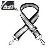 👜【Las rayas negras, blancas y grises son versátiles】 Esta correa para el hombro se compone de tres colores: negro, blanco y gris. El diseño de rayas se puede combinar fácilmente con diferentes prendas y bolsos. Es adecuado para la mayoría de los bolsos de hombro, bolsos de viaje, deportes bolsos, bolsos de la cámara esperar.