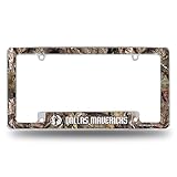 Rico Industries NBA Dallas Mavericks Mossy Oak 12" x 6" Chrome All Over Automotive License Plate Frame for Car/Truck/SUV