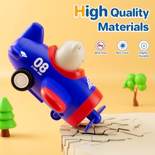 Airplane Toys for Toddlers 1-3: Press and Go Cars Toys for 1 2 Year Old Boy - Christmas Birthday Gifts for 1 2 3 Year Old Boys Girls Toddler Toys Age 1-2 - Image 5