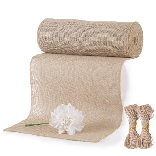 Chemin de Table Jute Naturel, 30cm x 10m Rouleau de