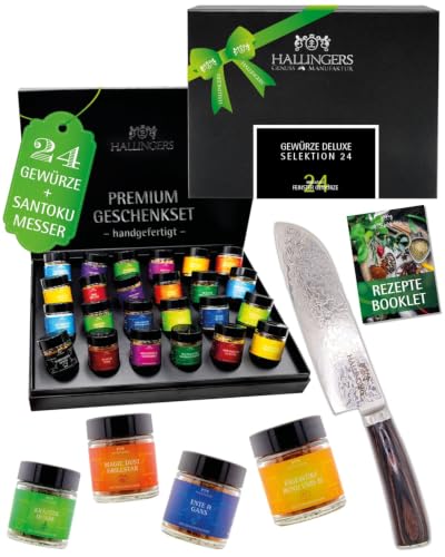 Produktfoto von Hallingers Genuss Manufaktur Gewürz Geschenk-Set - 24 Gewürze aus aller Welt in wertiger Geschenkbox mit&hellip;