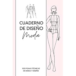 Ropa Profesional Cuaderno De Diseño Moda: 100 fichas técnicas de moda y diseño con maniquí femenino para diseño plano y dibujo técnicos - Fichas de inspiración para ... de moda principiante o modista profesional.