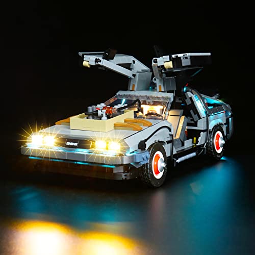 Update Version 10300 LED Lighting Set Compatible with Lego Time Machine, Back to the Future Creator Building Blocks Model