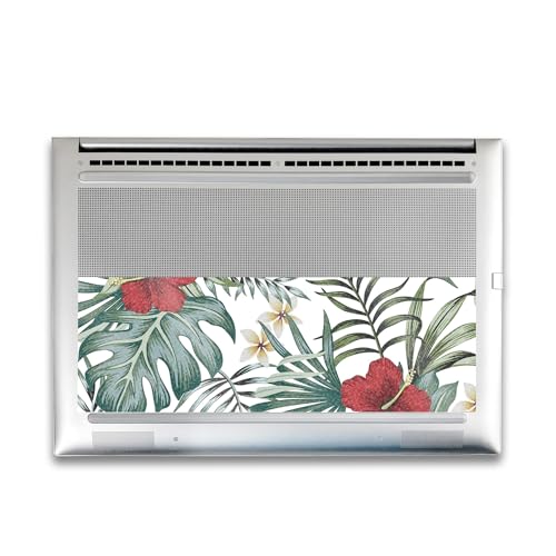 Image of Glossy Glitter Gaming Skin Compatible with HP Envy x360 16 inch (2023) - Tropical Hibiscus - Premium 3M Vinyl Protective Wrap Decal Cover - Easy to Apply | Crafted in The USA by MightySkins