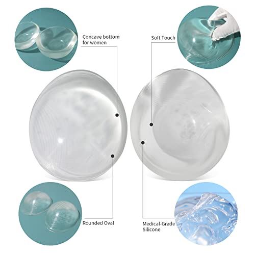 Polreta Pair Concave Breast Forms Silicone Breast Prosthesis Bra Inserts Enhancer Pads #TOP1