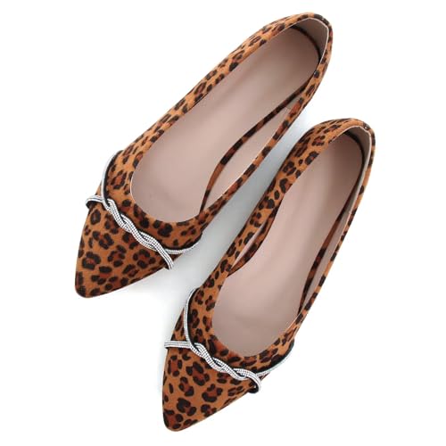 Image of Stunner Womens Flats Fashion Pointed Toe Bowknot Ballet Flats Cute Slip On Dress Flats Comfortable Party Wedding Flats2