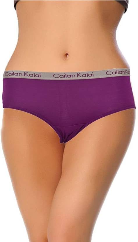 Cailan Kalai Women Bikini Panty | Soft Cotton Comfort Fit Underwear | Everyday Innerwear for Women Purple-image-0