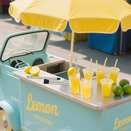 image for Ecnimb 5 Pack Straw Puncher, lemonade stand supplies kit with straw pu