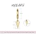 MYEARS Women Spike Earrings Gold Huggie Hoop Pyramid Dangle Drop 14K Gold Plated Small Simple Hypoallergenic Everyday Jewelry