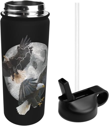 スポーツ水筒 鷲 鳥 ステンレスボトル スポーツボトル 魔法瓶 真空断熱 保温ポット 大容量 ステンレス製 おしゃれ ウォーターボトル 直飲み 耐冷耐熱 男の子 女の子 アウトドア 便利 旅行用 532ml 贈り物