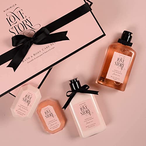 Image of Kimirica Love Story Gardenia and Night Blooming Jasmine Shower Gel and Moisturizing Summer Body Lotion Duo,(270ml | 270ml), 100% Vegan and Paraben Free with Goodness of White Tea Extract, Aloe Vera and Vitamin E