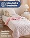 Floral Toddler Comforter - Down Alternative Toddler Comforter - Lightweight & Warm Baby Quilt Blanket - Soft & Breathable - All Season Kids Duvet Insert for Crib & Stroller - Machine Washable - 39x47