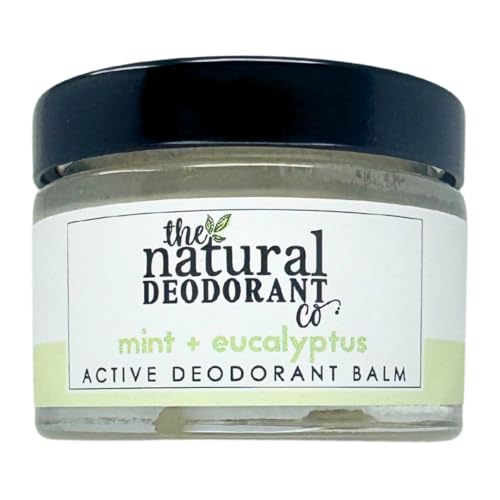 The Natural Deodorant Co, Active Deodorant Balm Mint & Eucalyptus 55g, Aluminium Free, Plastic Free, Extra Strength