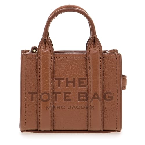 Nano Tote in pelle con anello portachiavi e cerniera.